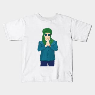 Cool Young Muslim Man Posing Hand Greetings Kids T-Shirt